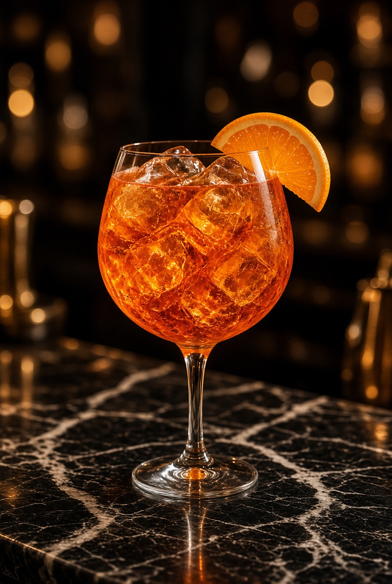 Aperol Spritz cocktail at SLIQUE