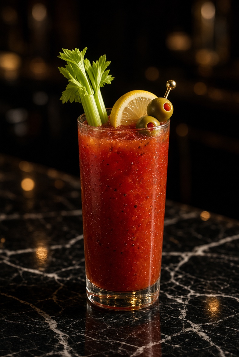 Bloody Mary cocktail at SLIQUE