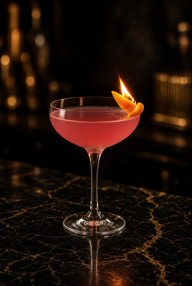 Cosmopolitan cocktail photographed at SLIQUE