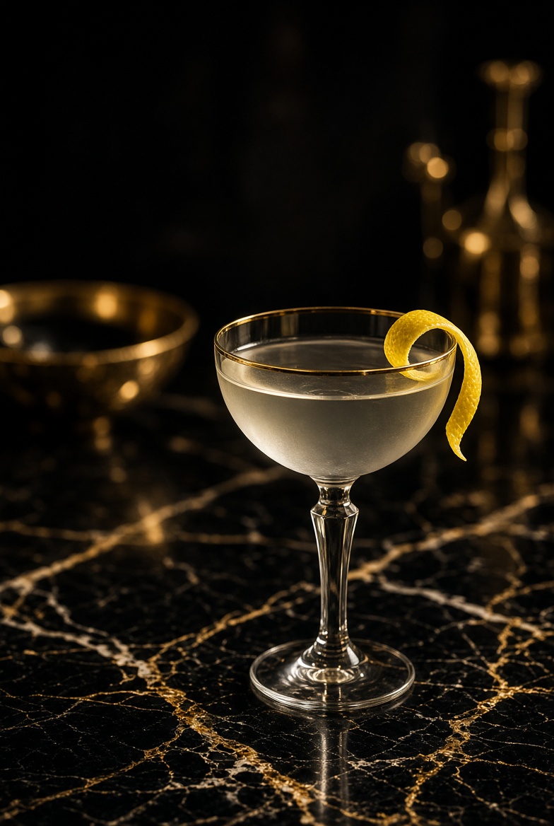 Dry Martini cocktail at SLIQUE