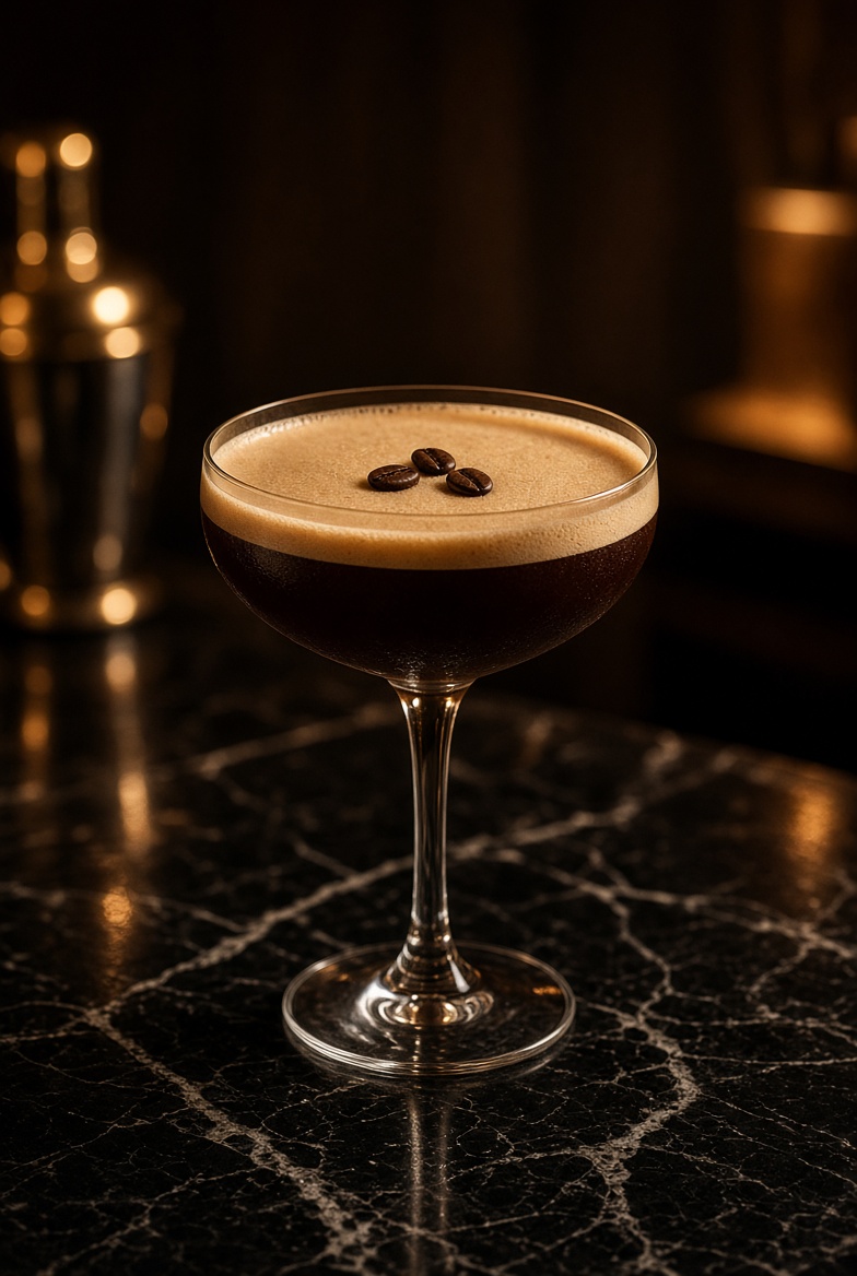Espresso Martini cocktail at SLIQUE