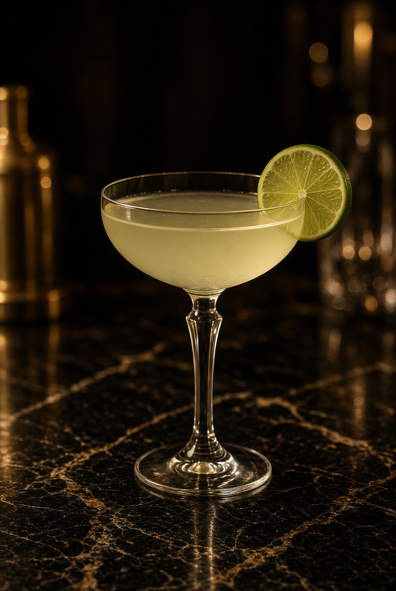 Gimlet cocktail photographed at SLIQUE