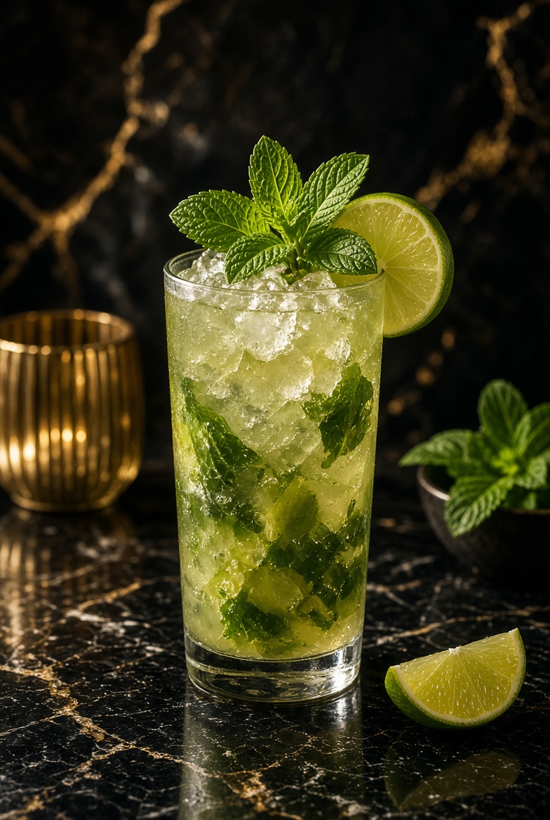 Mojito cocktail photographed at SLIQUE