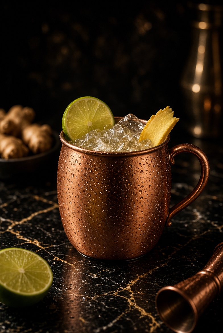 Moscow Mule cocktail at SLIQUE