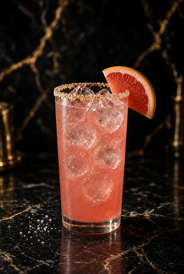 Paloma cocktail photographed at SLIQUE
