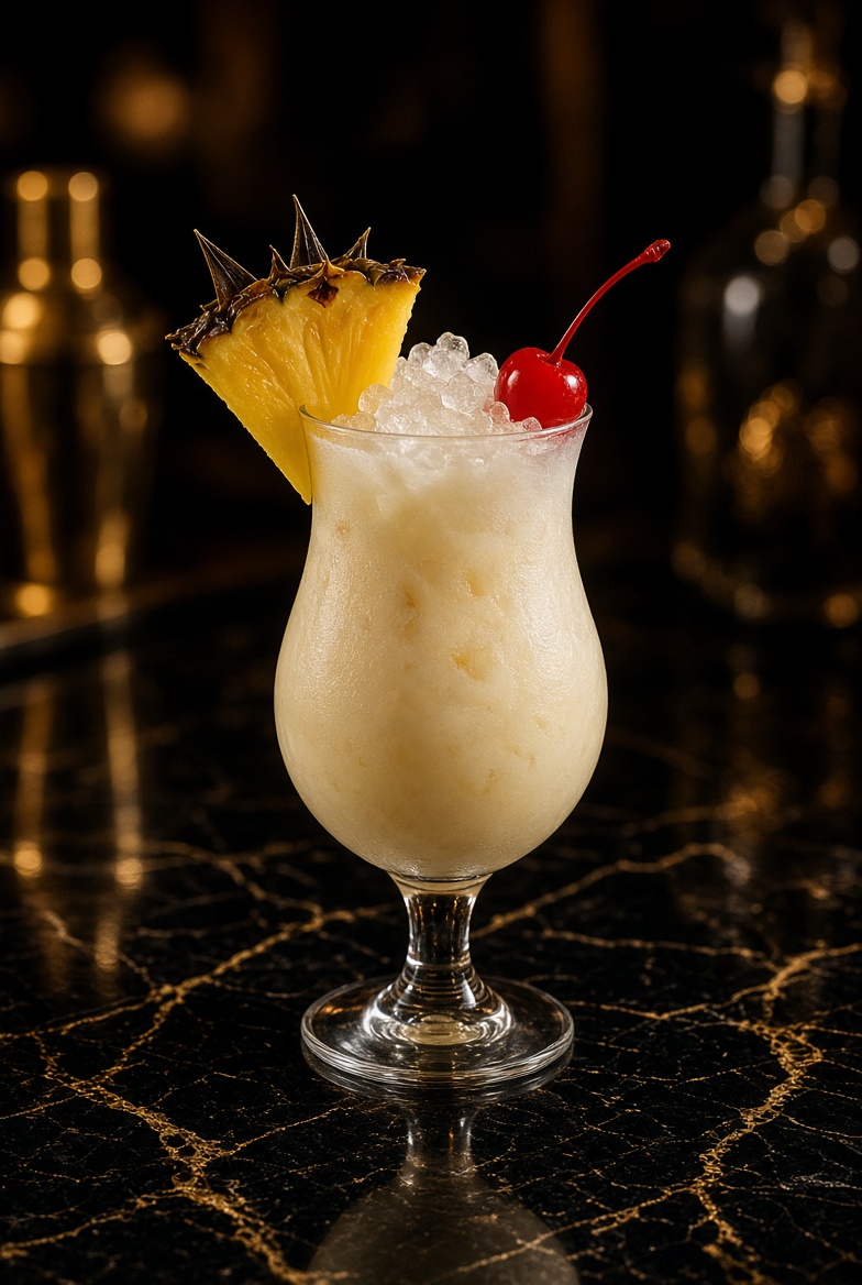 Piña Colada cocktail at SLIQUE