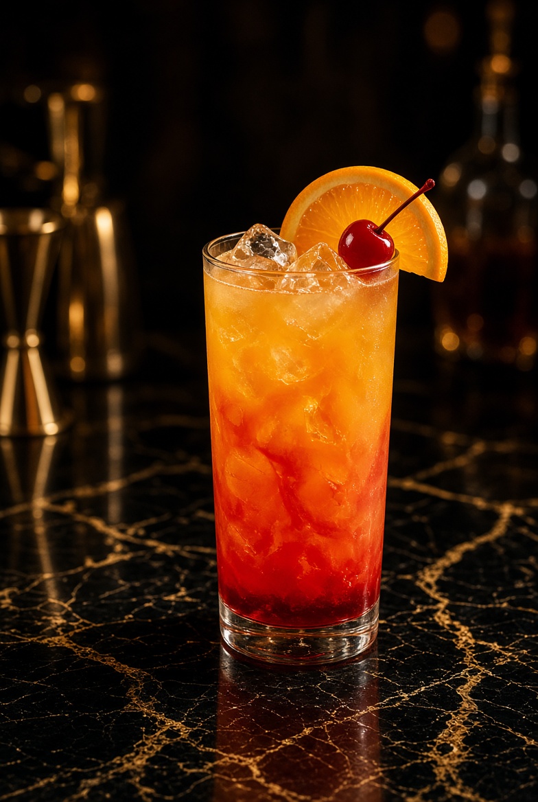 Tequila Sunrise cocktail at SLIQUE